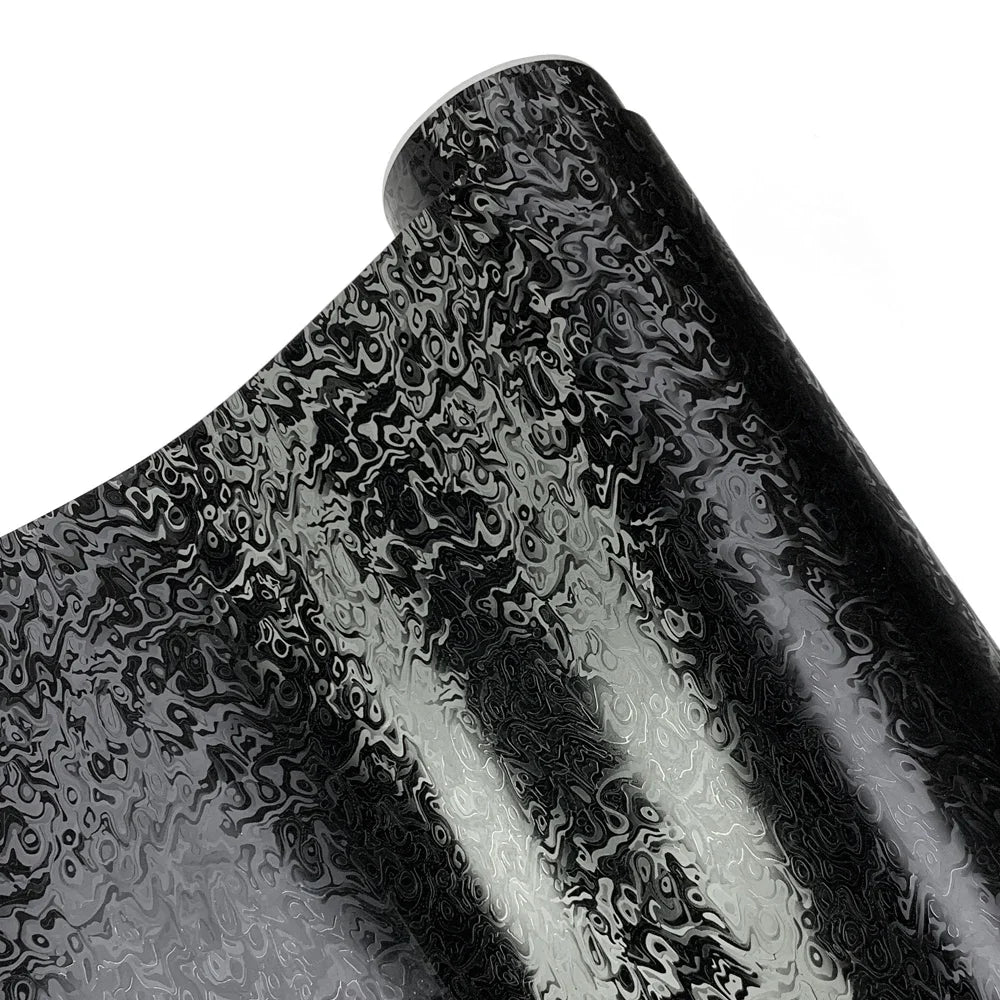 Black Carbon Fiber Vinyl Film Wrap 10/20/30/40/50cm x 150cm PVC Self-Adhesive Waterproof Car & Motorcycle Sticker