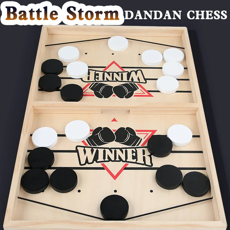 Wooden Bouncing Chess Tabletop Game – Parent-Child Interactive Toy
