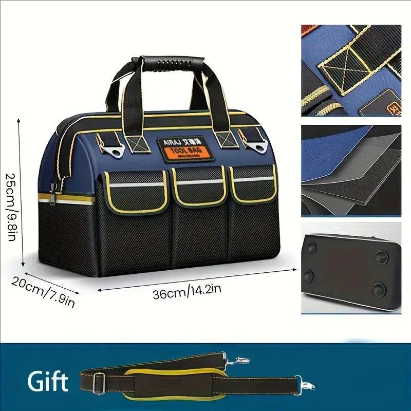 Multifunctional Electrician Tool Bag – Waterproof 1680D Oxford, High-Capacity (13–18 in / 31–42 cm)