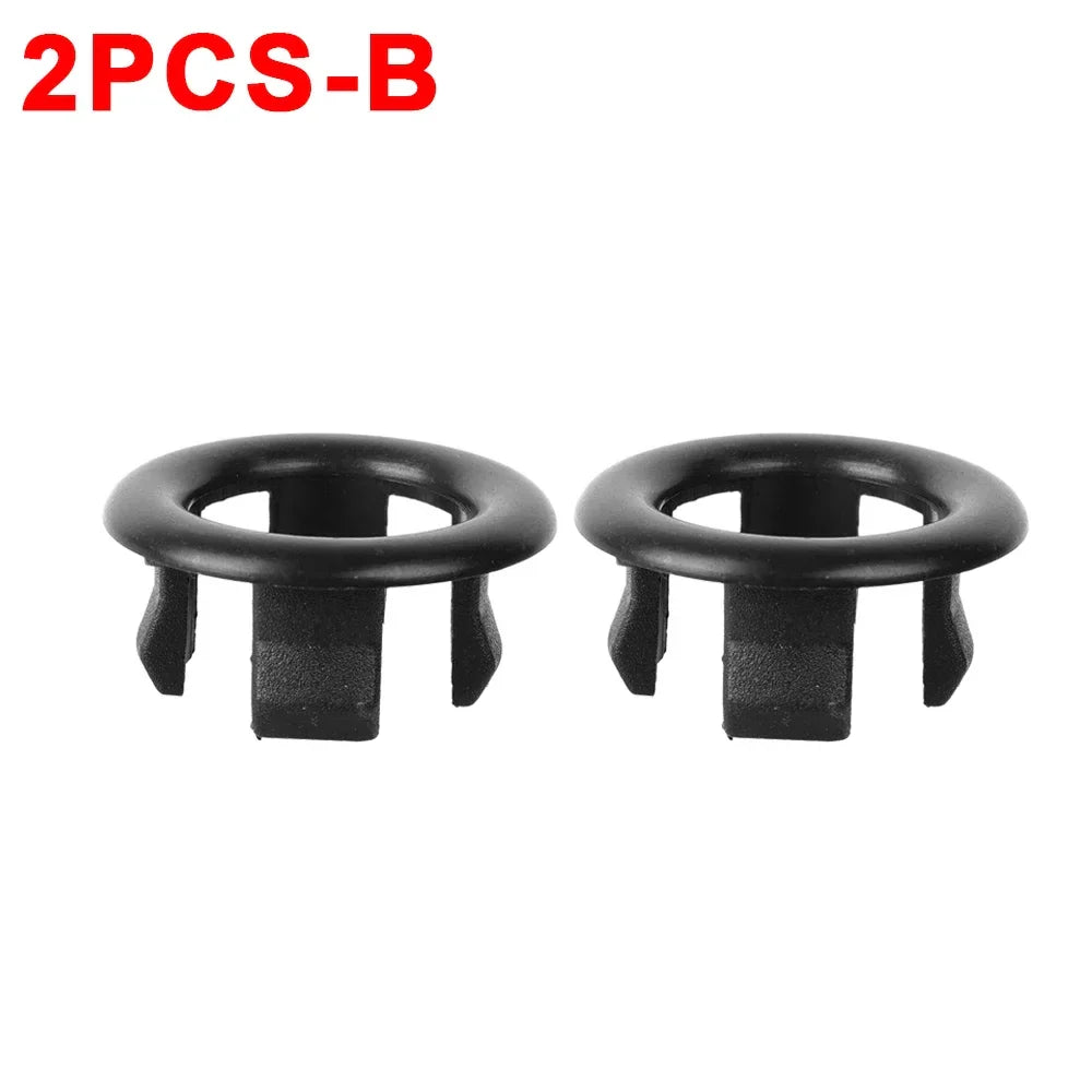 Sink Overflow Ring Cover 1/2/4-Pack Plastic Basin Overflow Hole Trim for Bathroom and Kitchen - Fits 22-24mm & 47-48mm Apertures