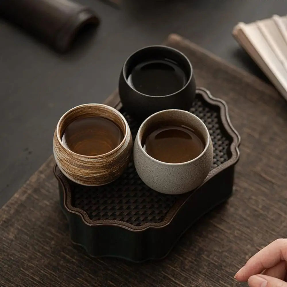 Stoneware Teacup 80ml (2.7 fl oz) Ceramic Tea Cup Small Espresso Cup 6.2 x 5 cm (2.44 x 1.97 in)