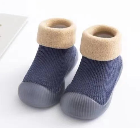 Warm Baby First Walker Shoes — Newborn to 4 Years Unisex Winter Slip-On Anti-Slip Rubber Sole