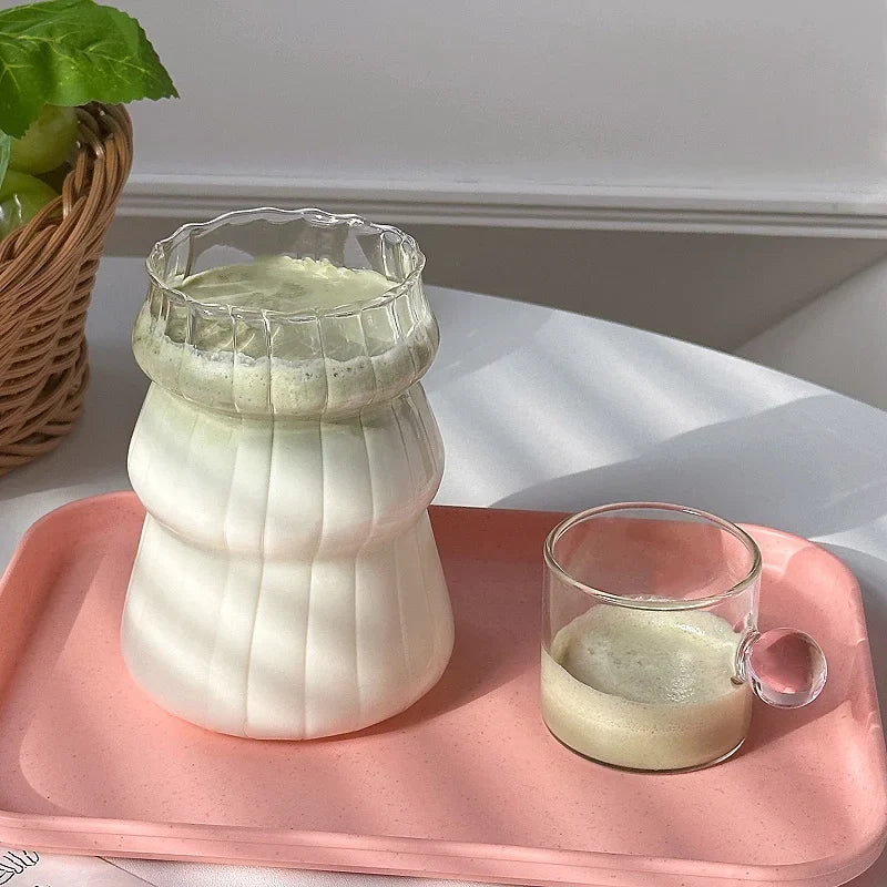 Clear Tall Glass Coffee Mug – Iced Coffee, Milk, Juice & Cocktail Drinkware