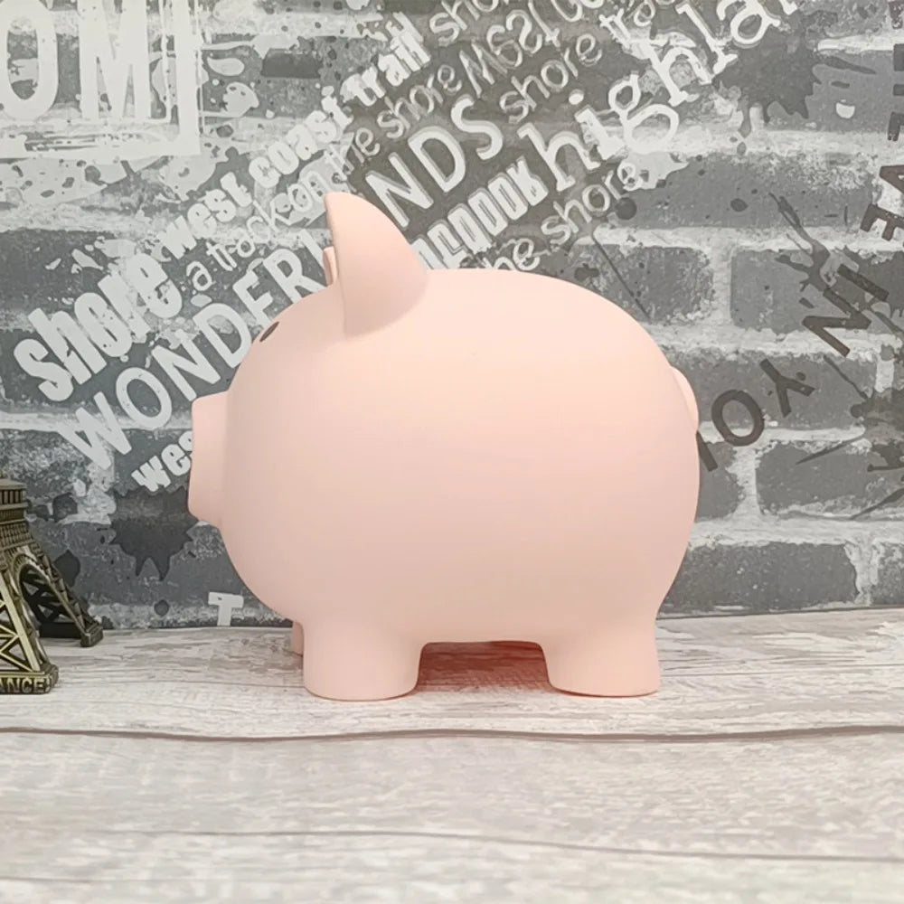 Cute Cartoon Pig Piggy Bank - Kids Coin Bank Money Saving Box (3.5 in / 9 cm)