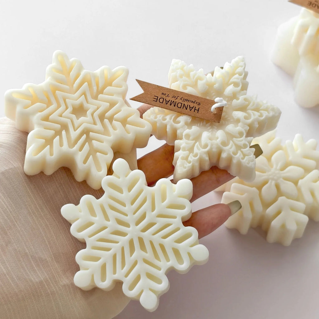 3D Snowflake Silicone Mold - DIY Candle, Soap & Wax Melt Mold for Christmas Crafts, Aroma Stones & Holiday Home Decor