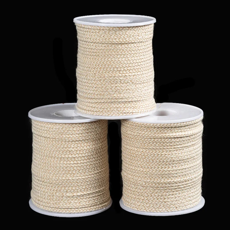 Cotton Candle Wick Roll 50m/61m (164ft/200ft) 21-45 Strand Low-Smoke Eco-Friendly DIY Degreased Wick