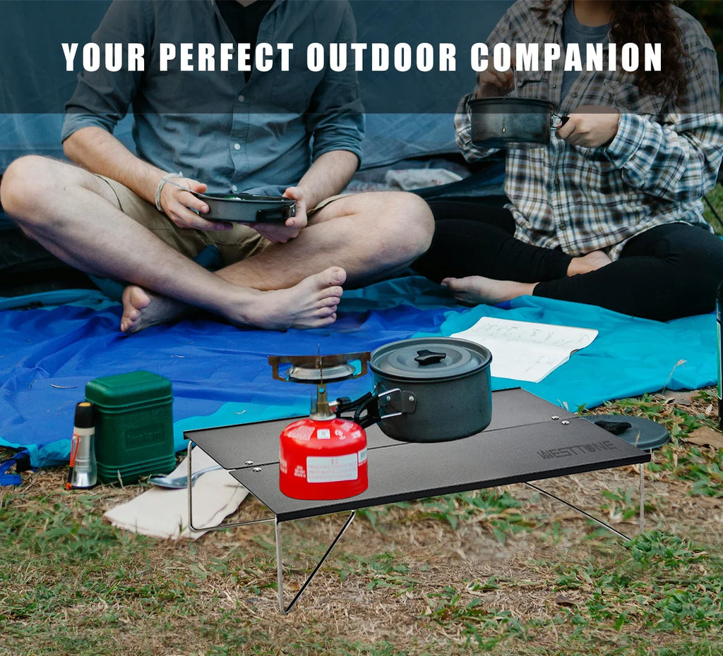 Compact Ultralight Folding Camping Table – Aluminum Alloy Mini Portable Collapsible Table for Hiking & Picnics