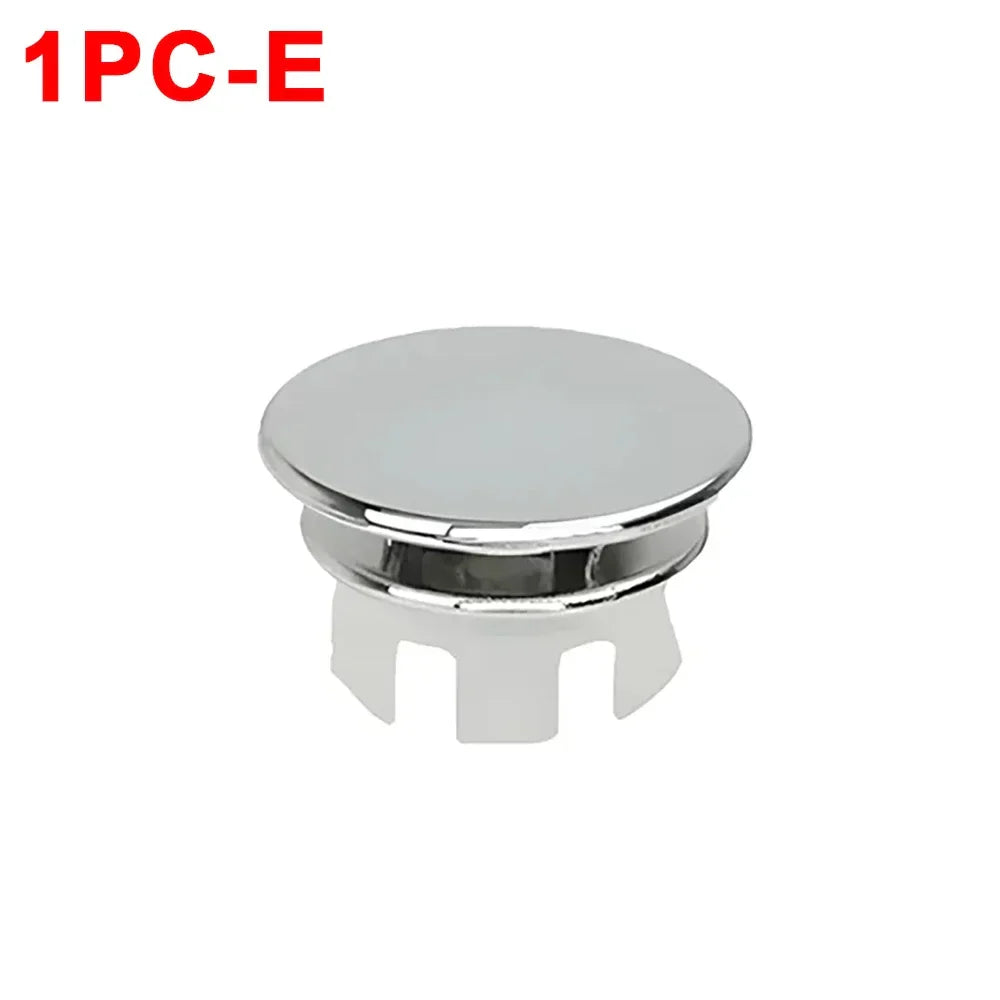 Sink Overflow Ring Cover 1/2/4-Pack Plastic Basin Overflow Hole Trim for Bathroom and Kitchen - Fits 22-24mm & 47-48mm Apertures