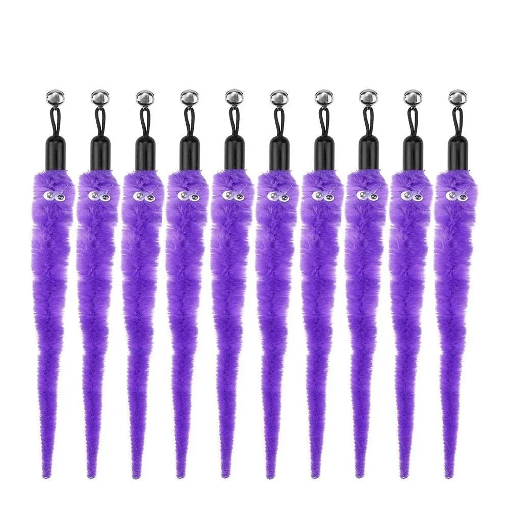 Interactive Cat Feather Toy Refill Kit – Feather Birds, Faux Worm & Foam Ball with Bell for Kittens