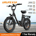 1000W Electric Fat Tire E-Bike 48V 13Ah Removable Battery, 20"x3" (50.8x7.6 cm), 7-Speed, Dual Disc Brakes, Up to 60+ km Range