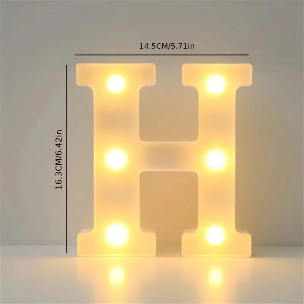 16cm (6.3 in) LED Marquee Letter & Number Light - Battery-Operated Night Lamp for Home, Wedding, Bar & Party Decor