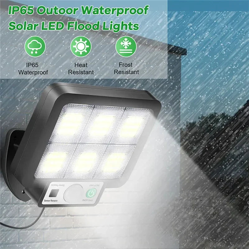 Solar LED Split Wall Light with Motion Sensor, 3 Modes Waterproof Outdoor Security and Garden Lamp