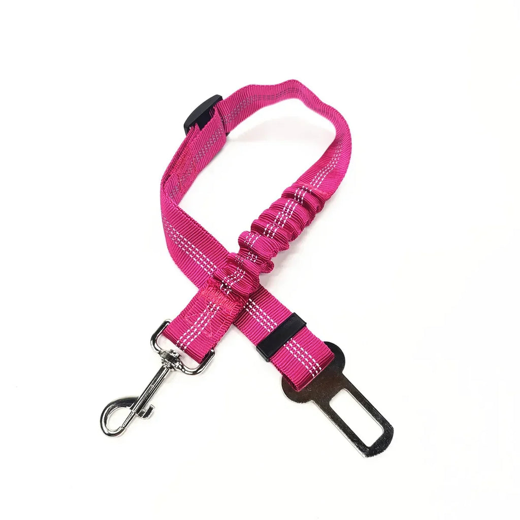 Adjustable Pet Seat Belt for Dogs & Cats 17.7–28.3 in (45–72 cm) Nylon Car Safety Restraint with Quick-Release Clip