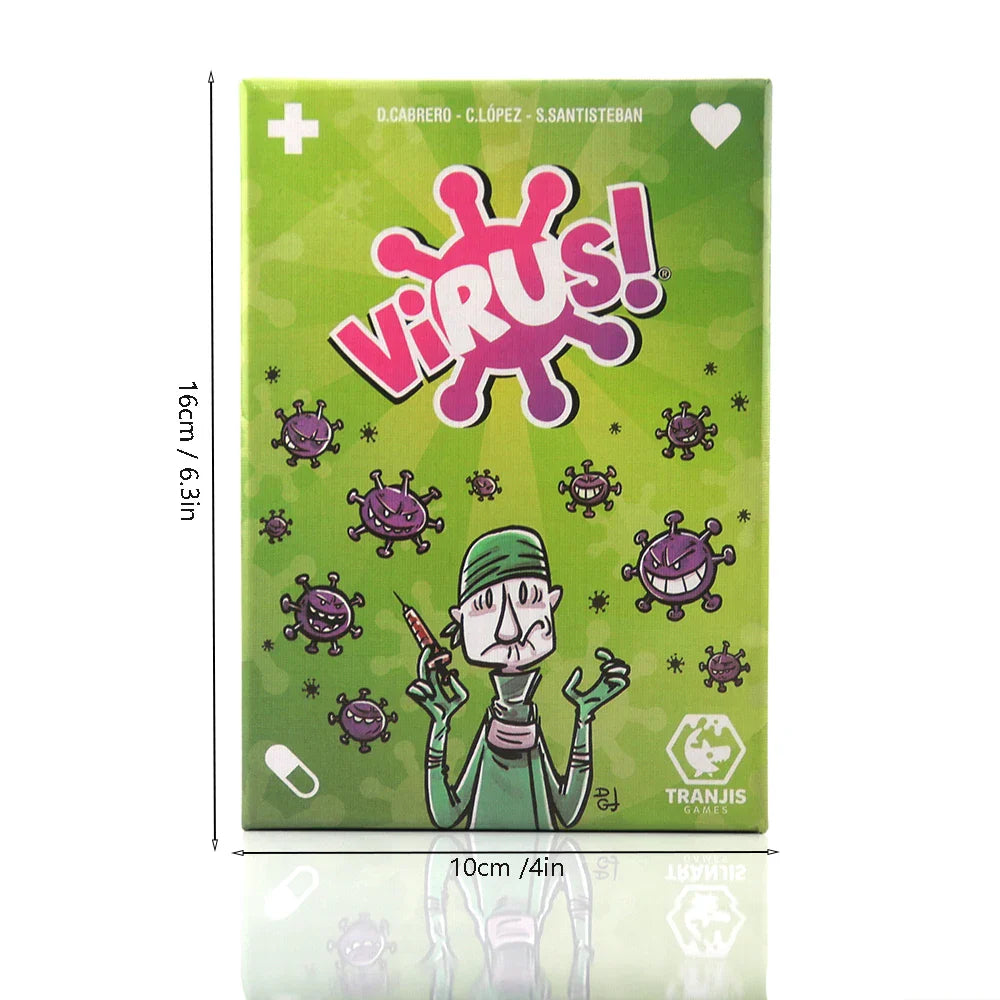 Bilingual Virus Card Game - Spanish & English Party Card Game for Family and Friends (Ages 14+)