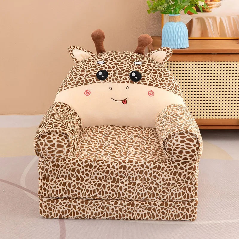 Kids Folding Sofa Bed – Convertible Toddler Seat & Nap Couch with Removable Washable Cover