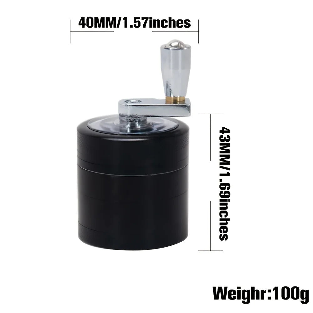 Manual Stainless Steel Nut & Hard Spice Grinder - Handheld Nutmeg, Ginger, Rock Salt & Peppercorn Crusher