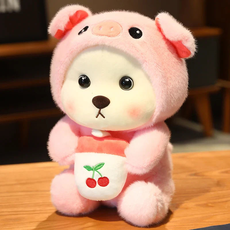 25/35cm (9.8/13.8 in) Anime Cosplay Joint Plushies Bear, Bunny, Duck, Shark and Pig Soft Stuffed Dolls for Girls
