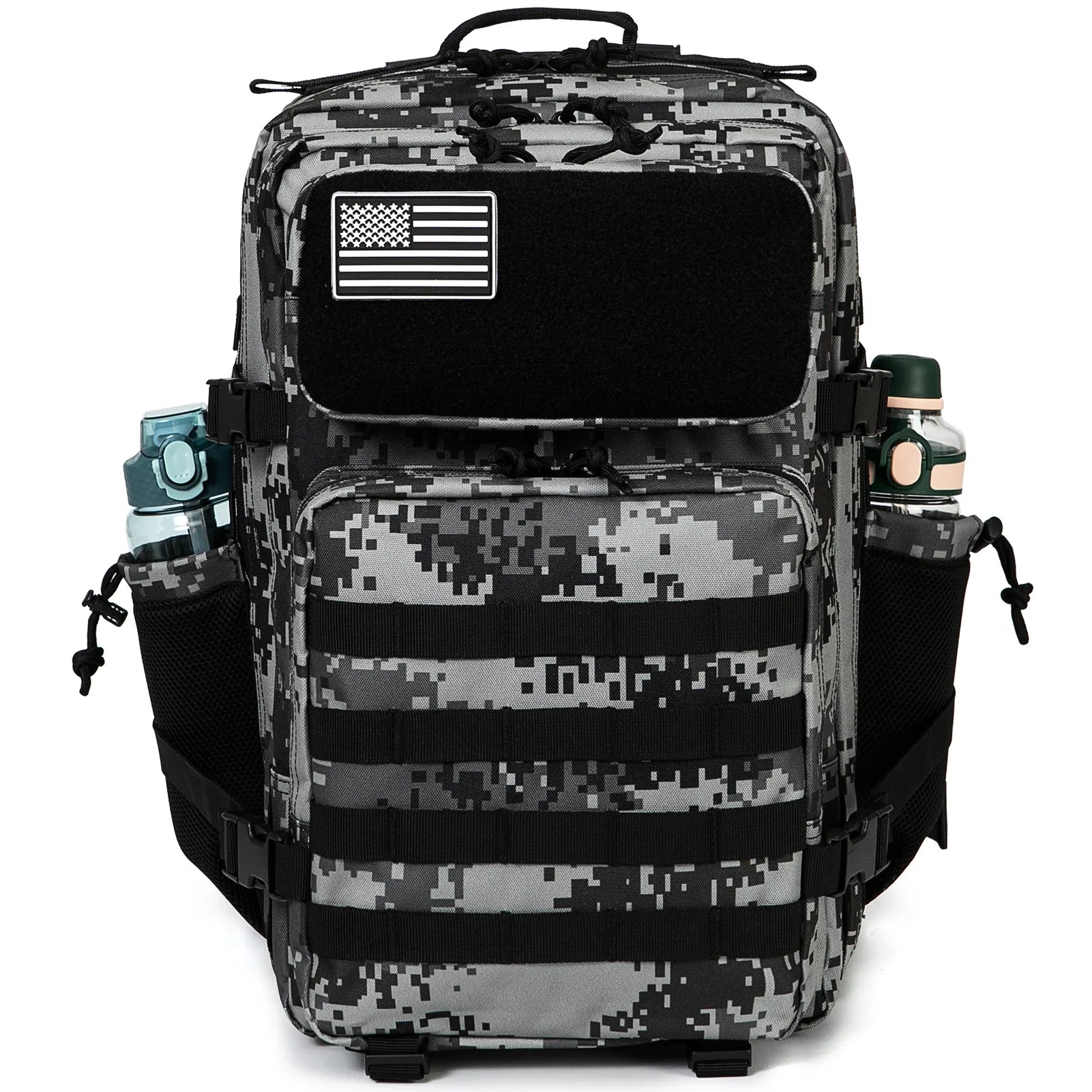 45L Tactical Backpack - 900D Waterproof MOLLE Rucksack for Hiking, Camping, Travel & School