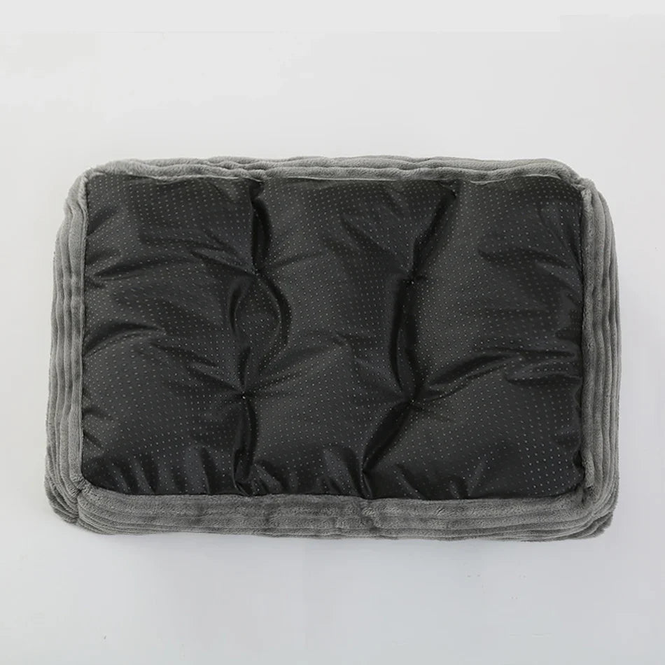 Plush Square Pet Bed for Dogs & Cats, Calming Kennel Sofa Cushion in Multiple Sizes (XS-XXL)