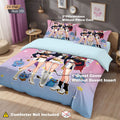 3-Piece K-Pop Demon Hunters Print Bedding Set – Microfiber Duvet Cover + 2 Pillowcases, Multiple Sizes (Twin to King), Machine Washable