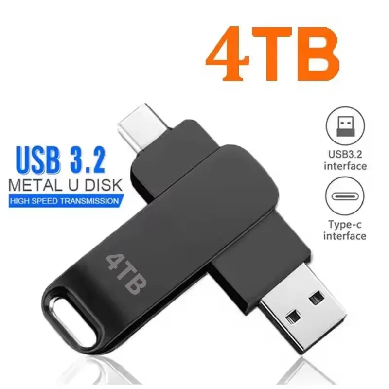 16TB USB 3.2 Metal Flash Drive – High-Speed Pendrive (1TB–16TB Options)