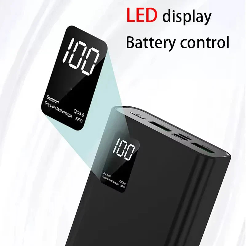 120W High-Capacity Power Bank (50,000/100,000/200,000mAh) Portable Fast Charger USB-C PD & USB-A with Digital Display