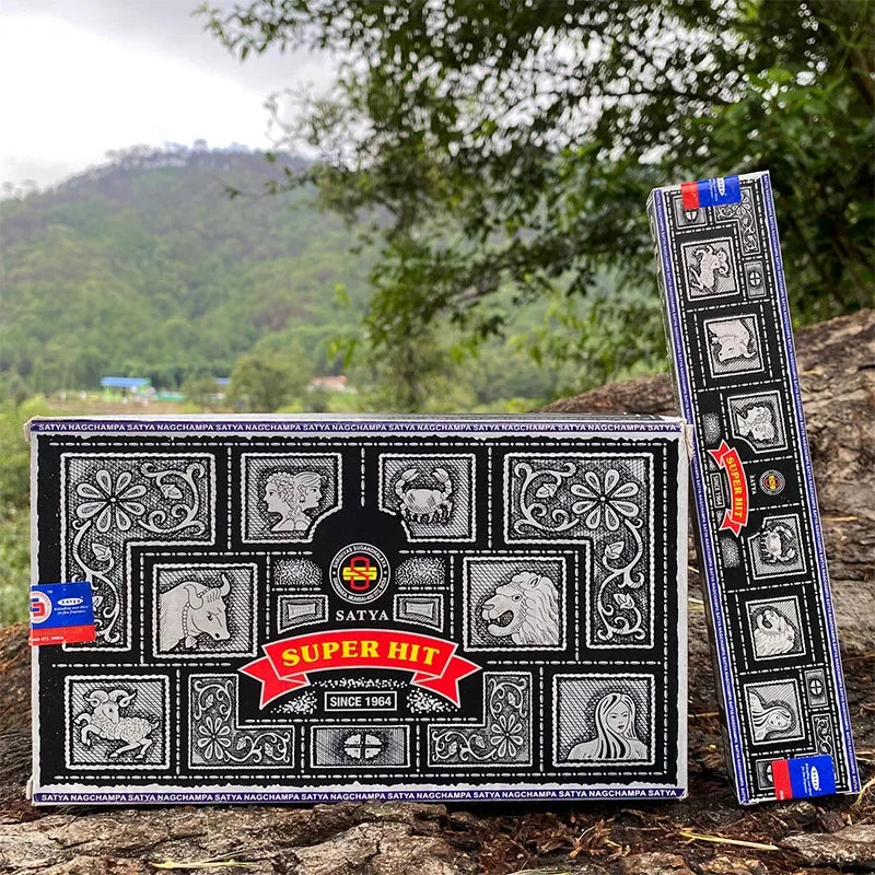 5-Box Nag Champa Incense Sticks — 50–60 Handmade Sticks (20 cm / 8 in) Sandalwood & White Sage Home Fragrance