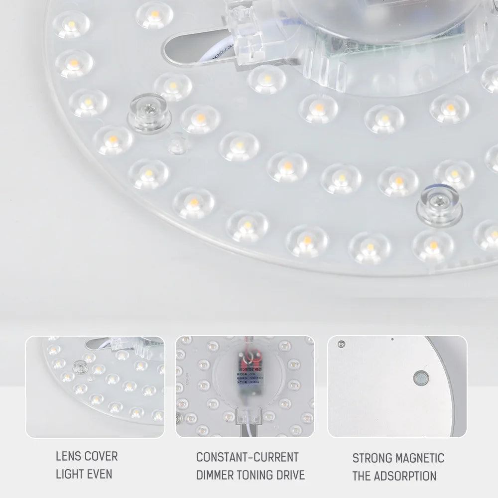 LED Round Panel Ceiling Light - Slim Circular Flush Mount, 12W 18W 24W 36W 50W, 220–240V