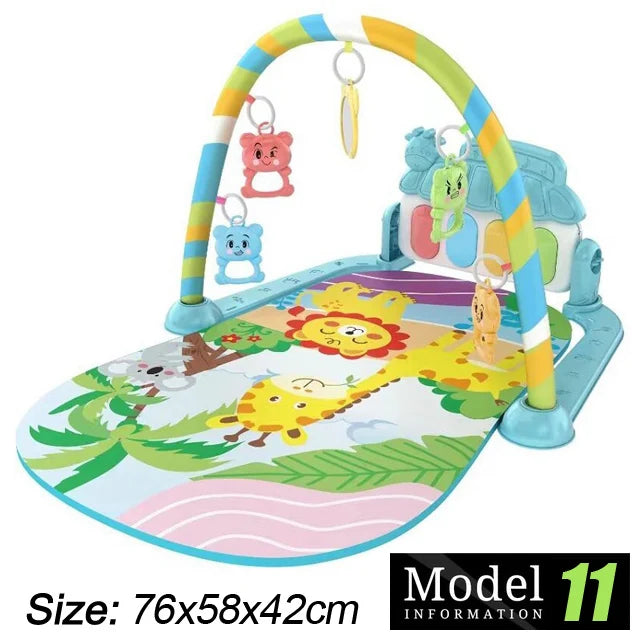 Baby Activity Gym Play Mat with Piano Keyboard 76 x 58 x 42 cm (30 x 23 x 16.5 in) – Musical Infant Play Gym for Newborns 0–36 Months