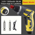 Compact Rechargeable Cordless Screwdriver — 4.2V (3.6V), 6 N·m Torque, 1300mAh, 250 RPM