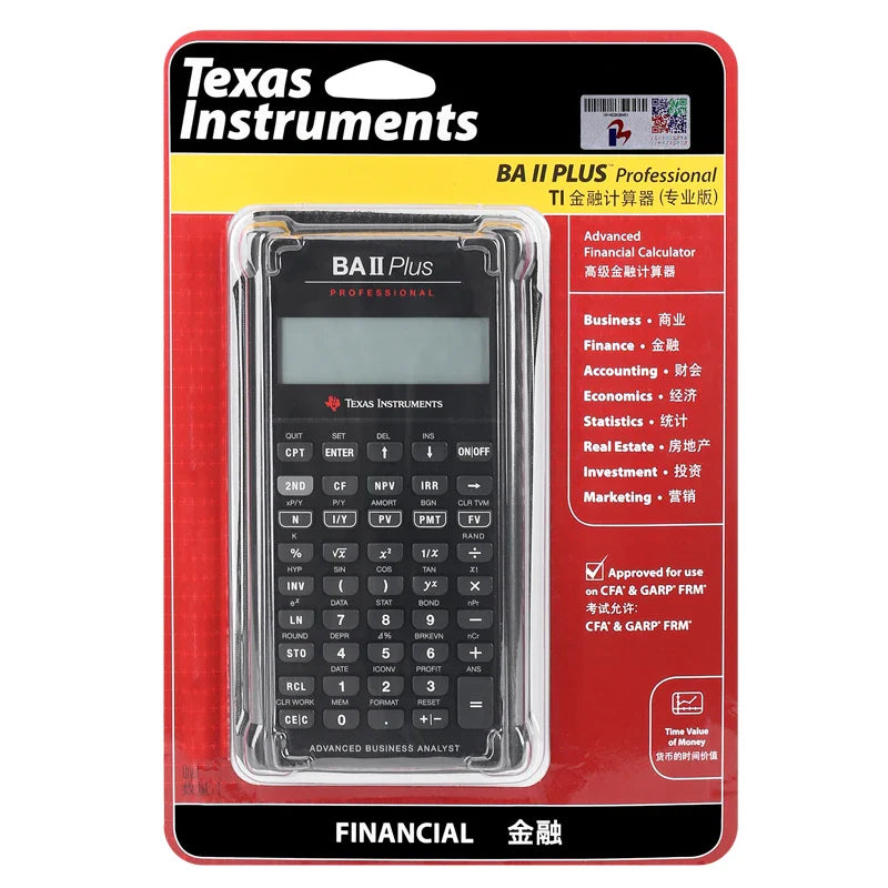 Financial Calculator for CFA & FRM Exams — 10-Digit Professional Finance Calculator with TVM, Amortization & Advanced IRR