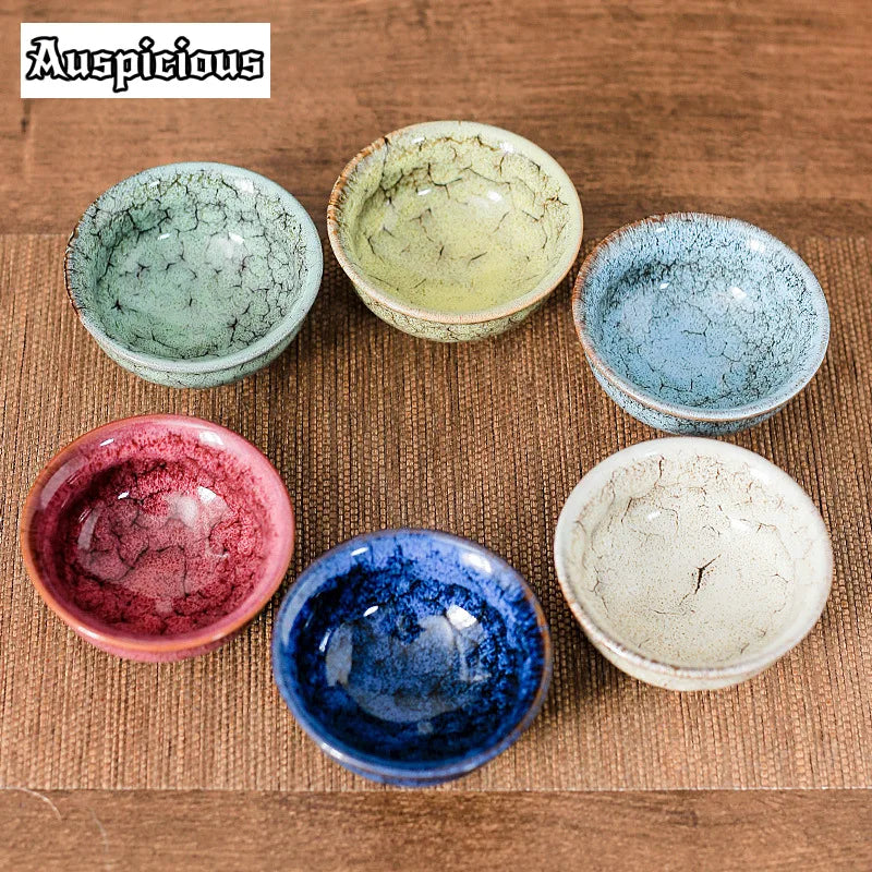 45ml (1.5 fl oz) Mini Jianzhan Kiln-Glazed Ceramic Tea Cup Kung Fu Teacup & Espresso Cup