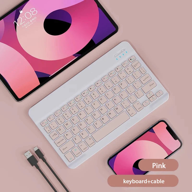 Magnetic Bluetooth Rechargeable Keyboard for 10–11.5 Inch (25–29 cm) Tablets — Fits 10", 10.2", 10.9", 11", 11.5"