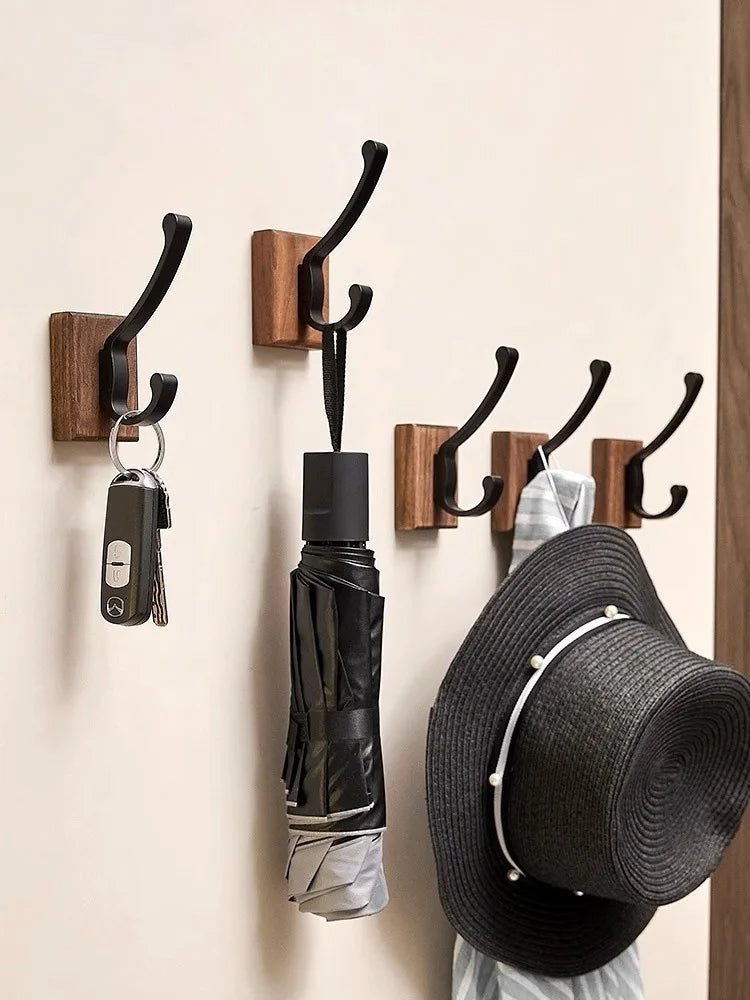 Aluminum Adhesive Robe Hook - Wall-Mounted Viscose Hook for Towels, Coats and Bags (1-3 Hooks)