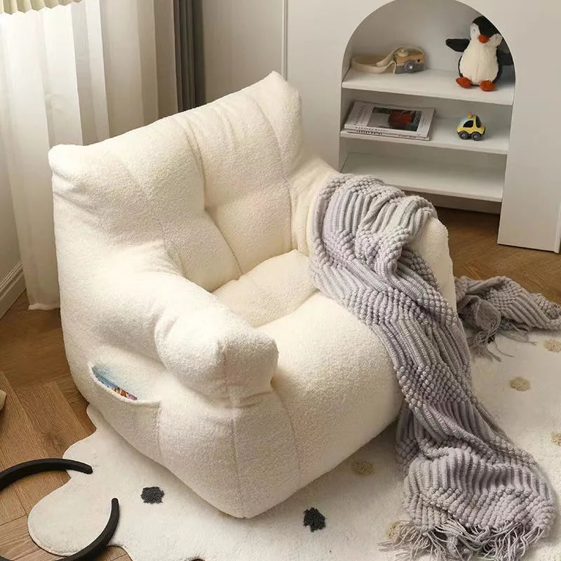 Cute Cartoon Kids Mini Sofa - Linen Toddler Armchair for Reading & Playroom