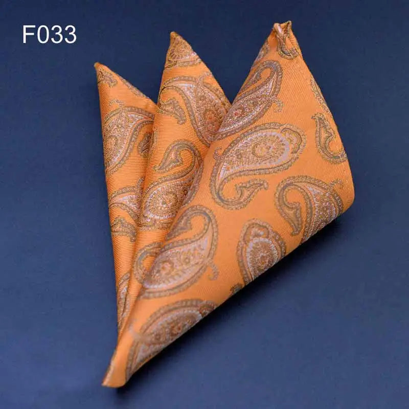 Men's Pocket Square 41 Colors - Plaid Dot Paisley Polyester Handkerchief 25 x 25 cm (9.8 x 9.8 in)
