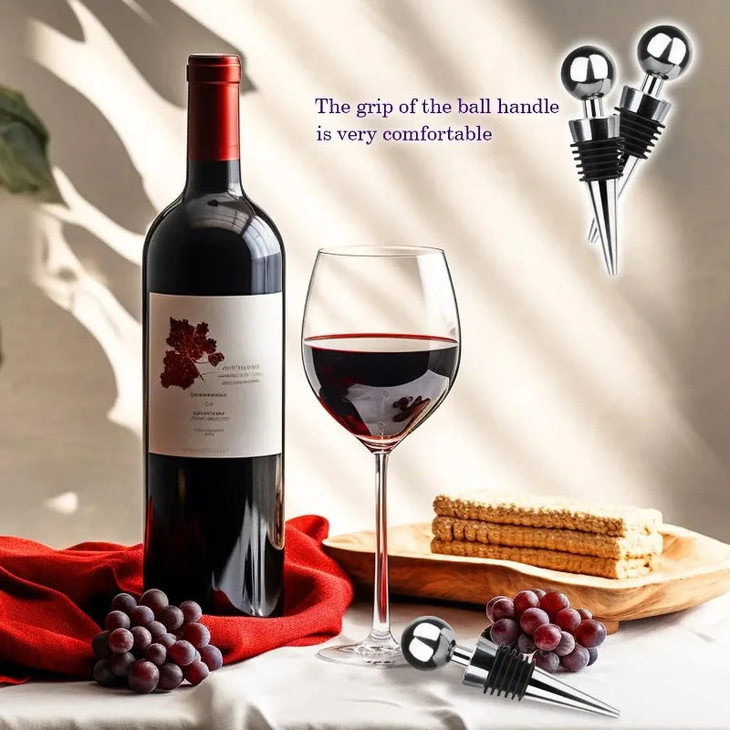 Reusable Plastic Wine Bottle Stoppers Vacuum Twist Champagne Stopper Leakproof Bar Accessory (1/5/12 Pack)