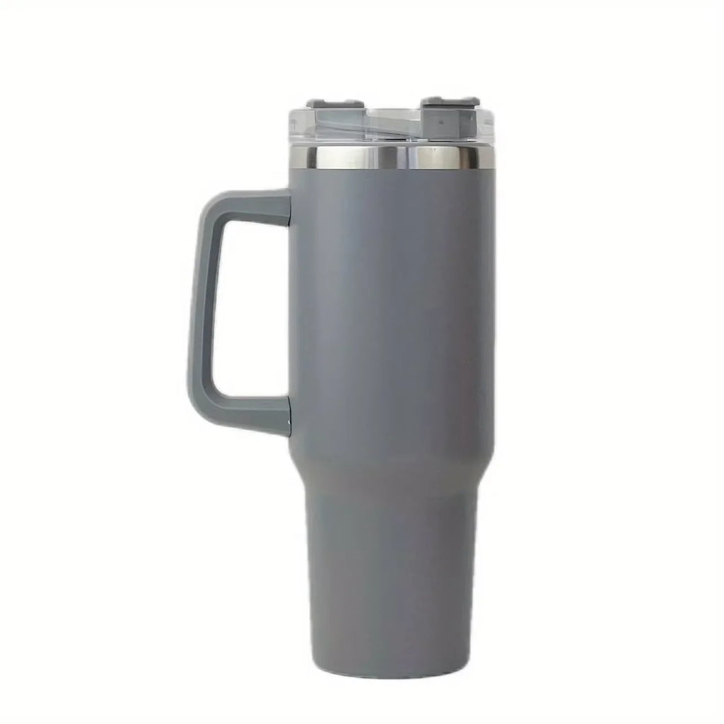 40oz Vacuum Insulated Tumbler with Handle & Straw Lid | Stainless Steel Travel Bottle