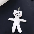 Hachiware Usagi Plush Keychain – Star Hugging Doll Pendant, Soft Hanging Plush Charm for Bags & Backpacks (Bead Chain or Metal Buckle)