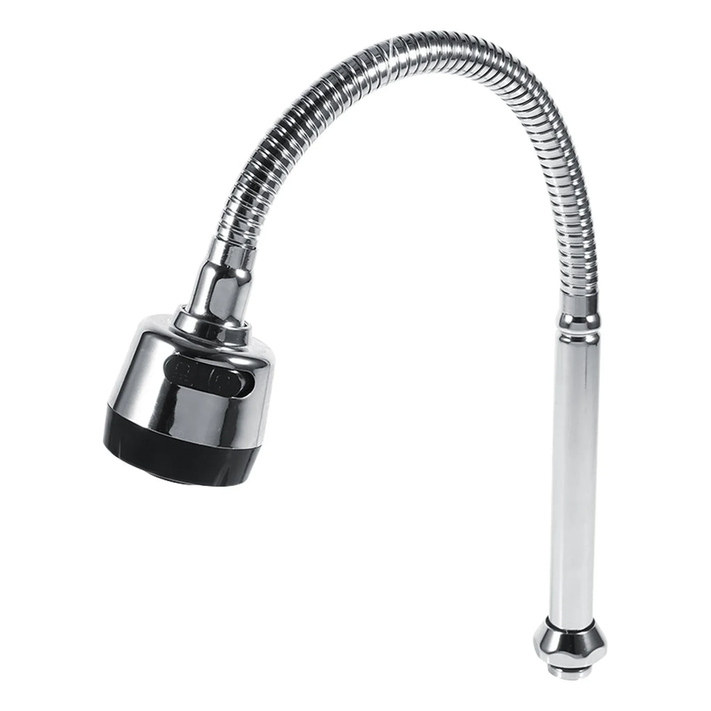 304 Stainless Steel 360° Swivel Spout Kitchen Faucet Pipe - Single Handle Connection
