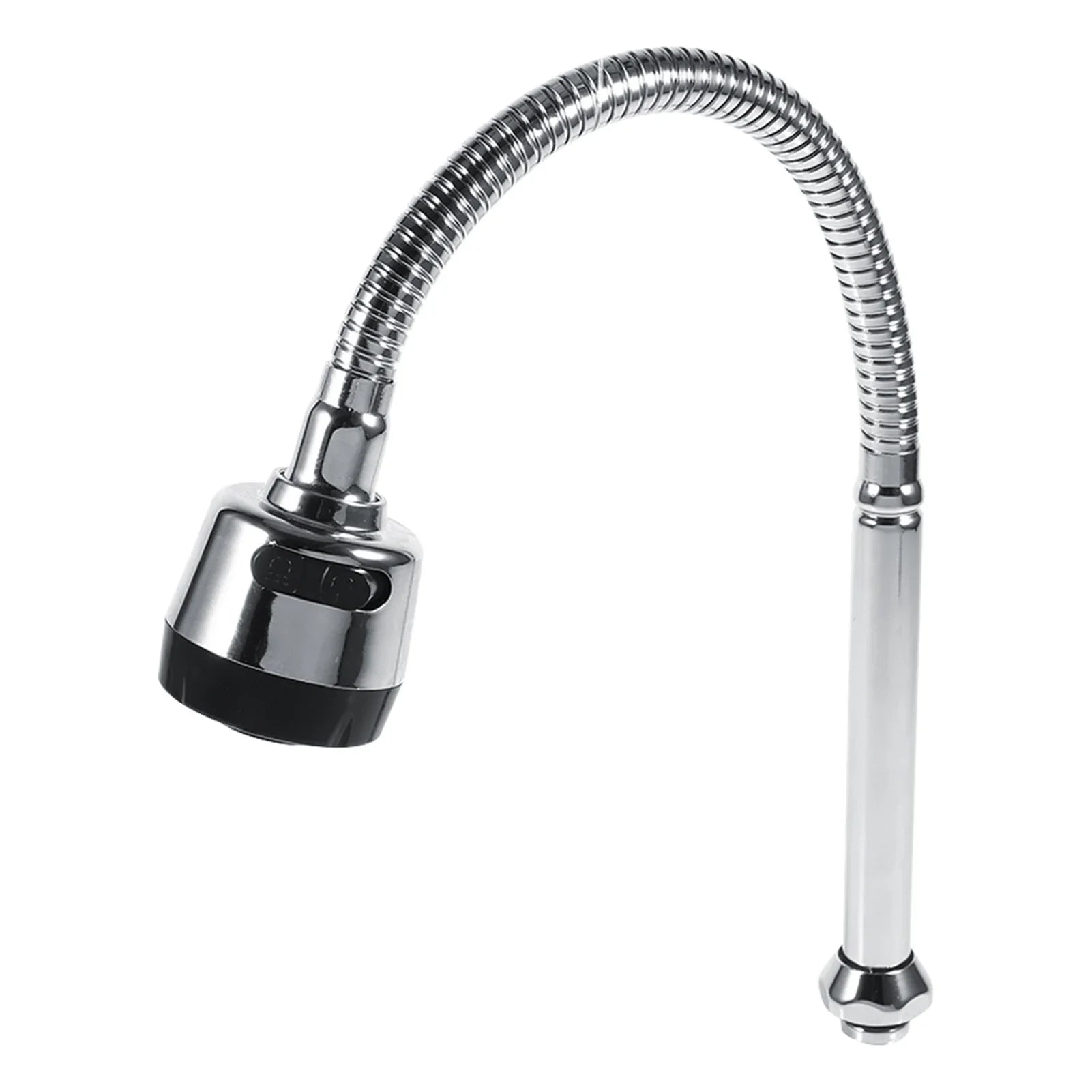 304 Stainless Steel 360° Swivel Spout Kitchen Faucet Pipe - Single Handle Connection