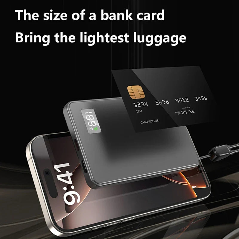 50000mAh Magnetic Wireless Power Bank PD 22.5W Fast Charge — MagSafe Compatible Portable Charger for iPhone Samsung Xiaomi