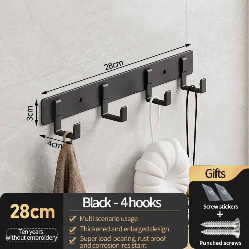 Heavy Duty Aluminum Wall Hooks for Coats & Bags, Entryway, Closet & Wardrobe Robe Hooks (1-3 Pack)