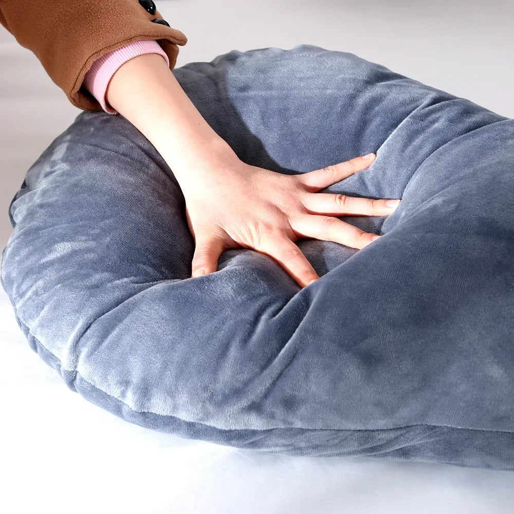 U-Shaped Maternity Pregnancy Pillow – Full-Body Support for Sleep & Nursing, Velvet Cover, Removable Washable – 120×70 cm (47×28 in) & 140×75 cm (55×30 in)