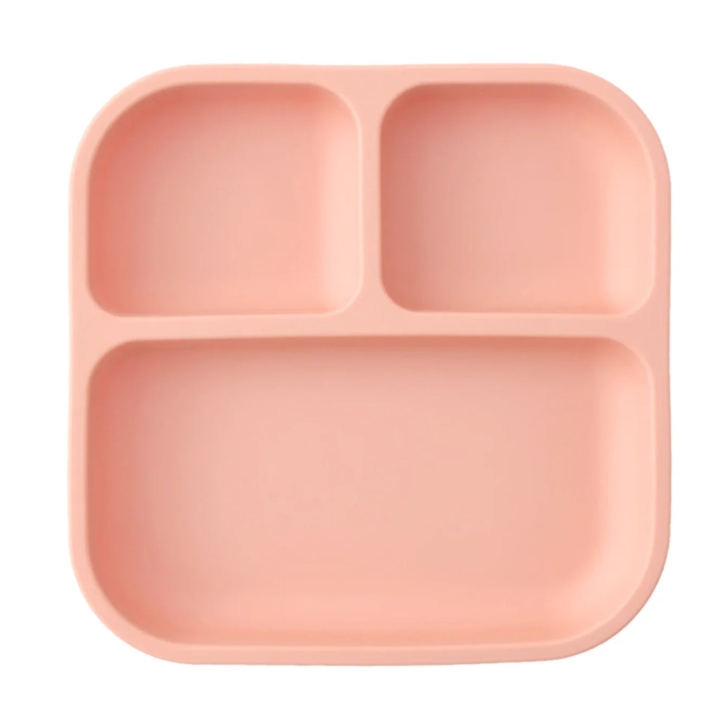 BPA-Free Silicone Suction Divided Baby Plate, Leakproof Toddler Meal Tray, Easy-Clean Kids Dinnerware