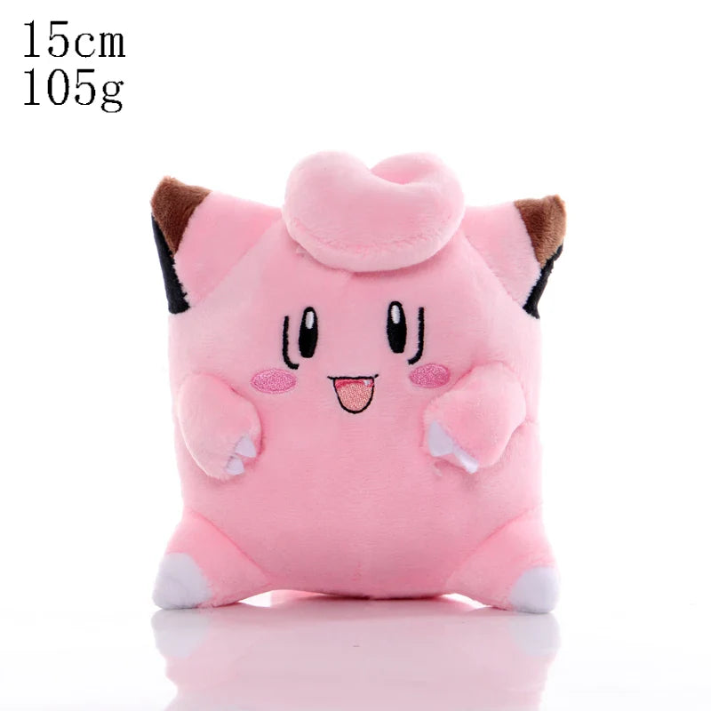Pikachu & Friends 8 in (20 cm) Plush Stuffed Animal — Pikachu Charmander Squirtle Bulbasaur Eevee Scorbunny Gengar Snorlax Christmas Gift
