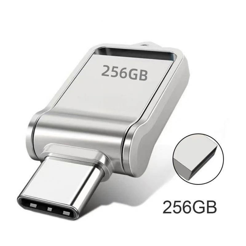 USB 3.2 Type-C Dual-Use Flash Drive Metal OTG USB-C/USB-A Thumb Drive 128GB–2TB High-Speed