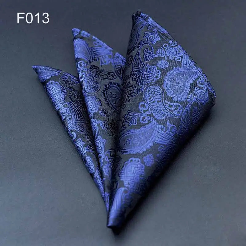 Men's Pocket Square 41 Colors - Plaid Dot Paisley Polyester Handkerchief 25 x 25 cm (9.8 x 9.8 in)