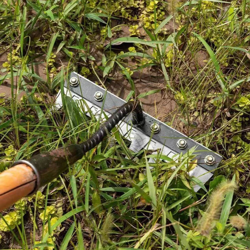 Carbon Steel Garden Hand Rake - 5/6/7/8-Tine Weeding Hoe (1-Pack)