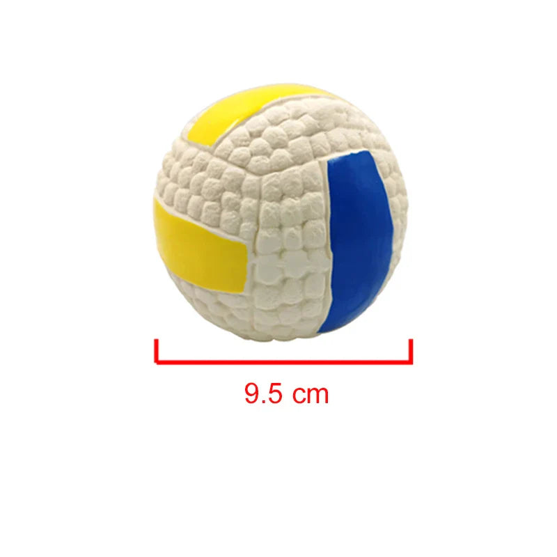 Natural Latex Squeaky Dog Ball – Durable Anti-Bite Interactive Chew Toy for Small to Large Dogs (Chihuahua to Golden Retriever)